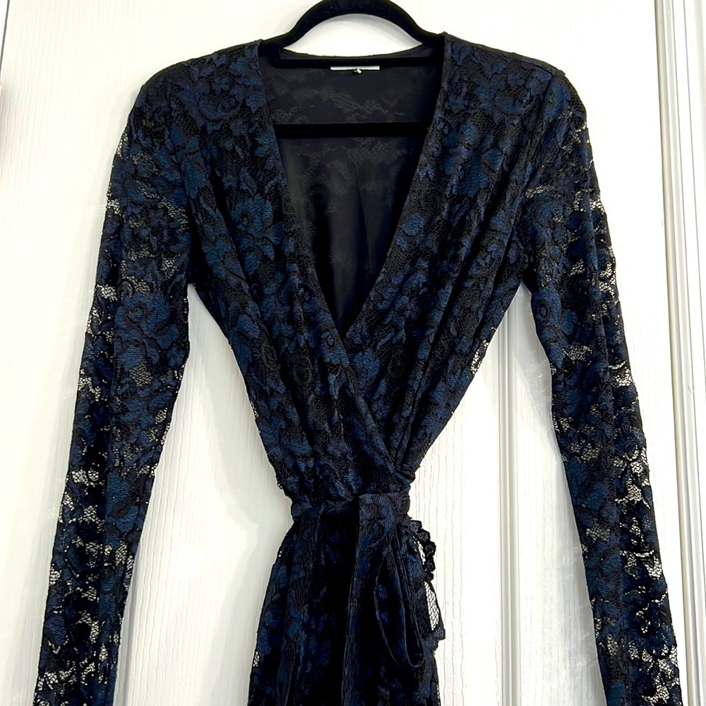 Ganni tie around the waist dress